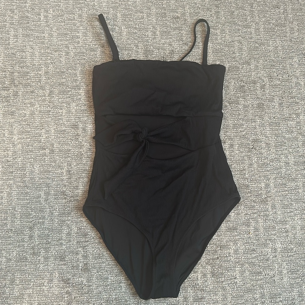 Black aerie swimwear with cutout